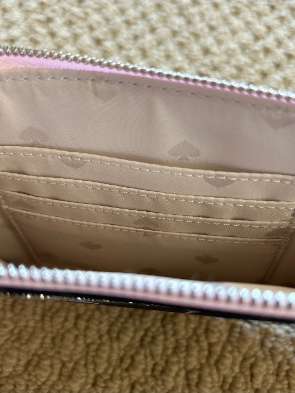 Kate Spade Pink and Black Floral Wristlet Purse